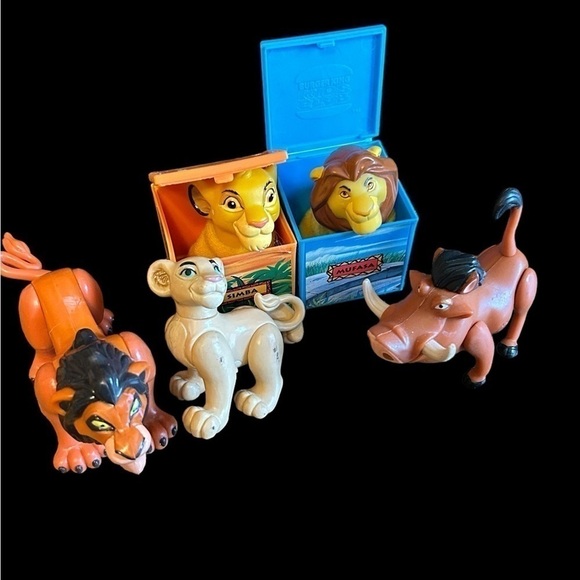 Vintage Disney Lion King Fast Food Toys Burger King McDonald’s Lot of 6 - Picture 1 of 5